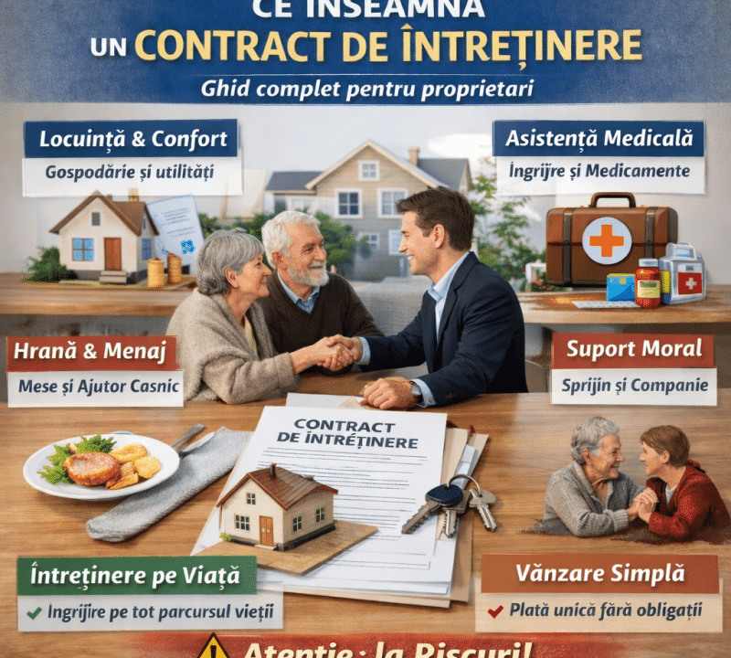 Ce inseamna un contract de intretinere: proprietar si intretinator semnand actele la notar in Sibiu