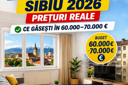 apartamente ieftine Sibiu 2026 preturi reale 60.000 70.000 euro living modern